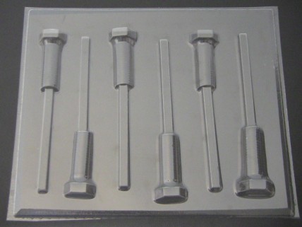 1104 Bolt Screw Chocolate Candy Lollipop Mold